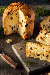 Canvas Print - Homemade Christmas Even Panettone Bread