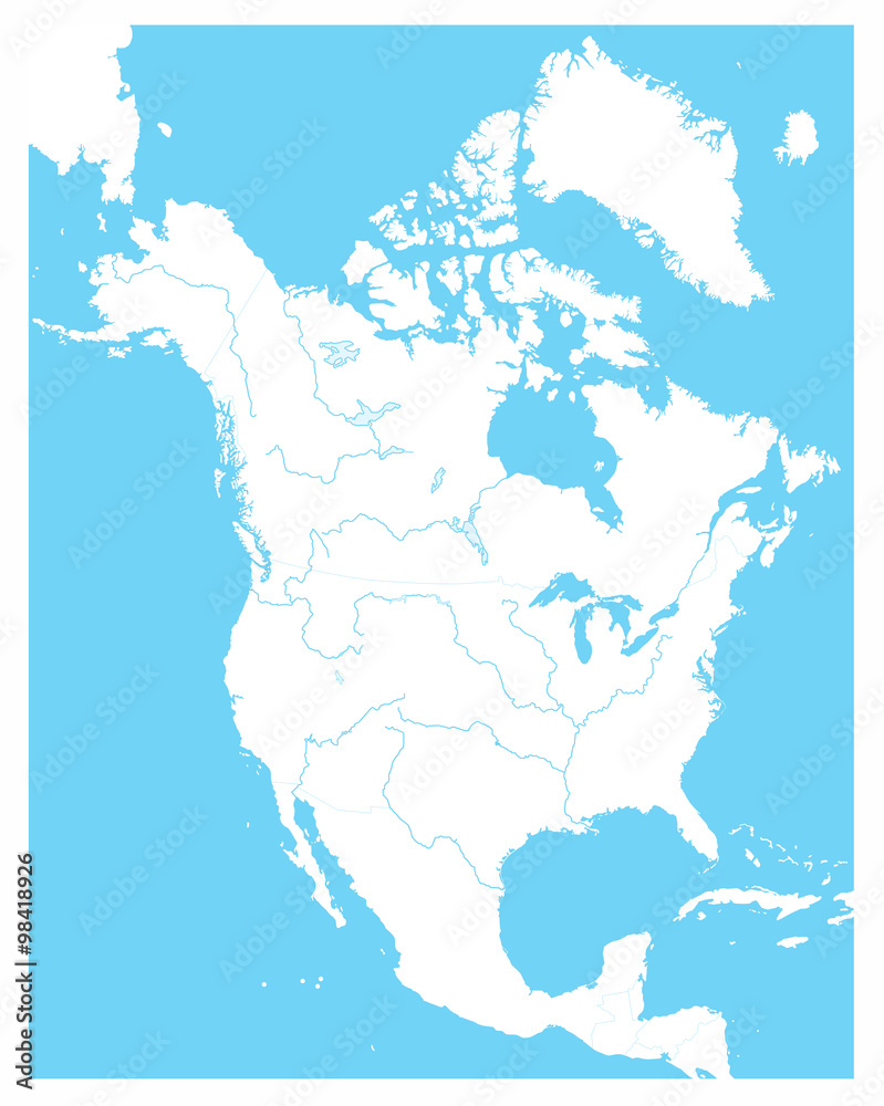 north-america-outline-blank-map-stock-vector-adobe-stock