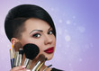 © alex_m_bronco - Woman with brushes for makeup.