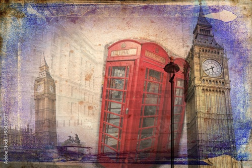 Tapeta ścienna na wymiar London art design illustration