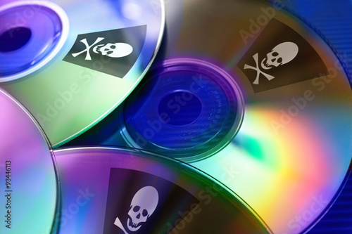 Fotografering Internet piracy - illegal trademark abuse - criminality - DVD co