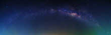 Milky Way With Stars And Space Dust At Night
