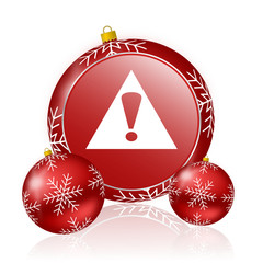 Aufkleber - exclamation sign christmas icon