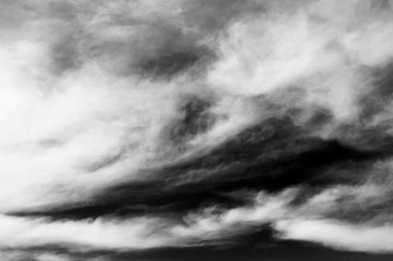 Wall Mural - fluffy cloud on black background