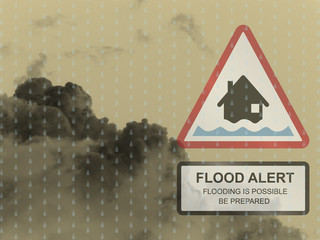 Amber flood warning