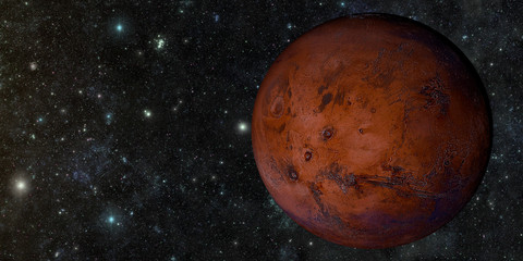 Wall Mural - the mars shot from space showing all they beauty. extremely detailed image