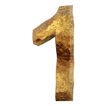 Yellow gold or golden fonts isoalted on white background