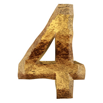 Yellow gold or golden fonts isoalted on white background
