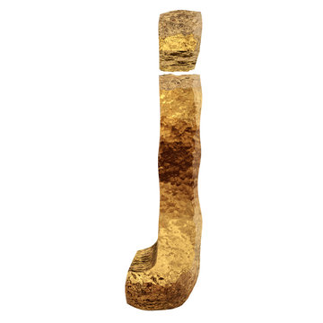 Yellow gold or golden fonts isoalted on white background