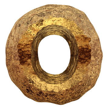 Yellow gold or golden fonts isoalted on white background
