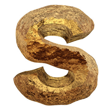 Yellow gold or golden fonts isoalted on white background