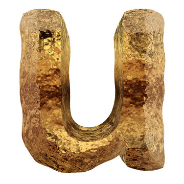 Yellow gold or golden fonts isoalted on white background