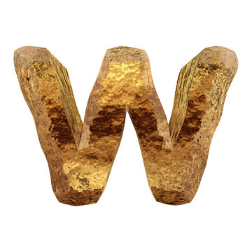 Yellow gold or golden fonts isoalted on white background