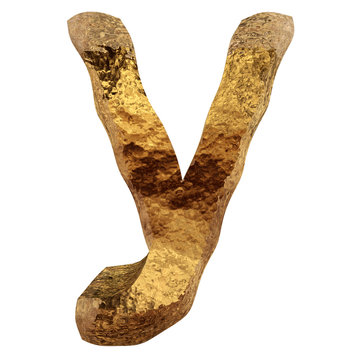 Yellow gold or golden fonts isoalted on white background