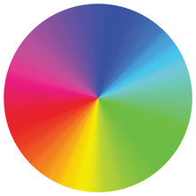 Spectrum Color Wheel On White Background.
