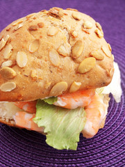 Sticker - Sandwich with shrimps and salad