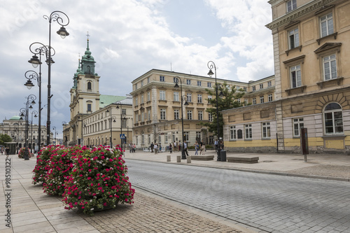 Obraz w ramie WARSAW - JULY 09: Holy Cross Church built between 1679-1696 in B