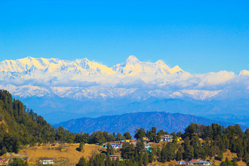 Himalayas as seen from Tiffin top