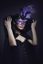 Vampire Woman With Venetian Mask