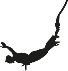 Wall Mural - Bungee jumping man