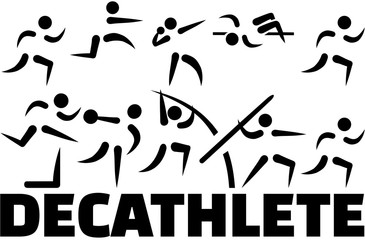 Canvas Print - Decathlete icon set