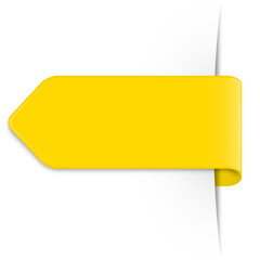 Wall Mural - Long golden arrow sticker with shadow & space for text
