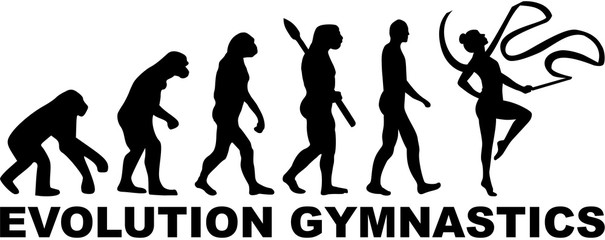 Poster - Evolution gymnastics with ribbon