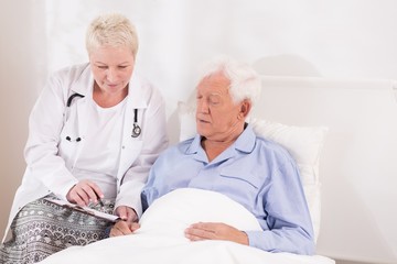 Wall Mural - Doctor showing medical test resulst