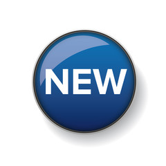 Poster - New button vector blue