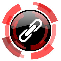 Leinwandbilder - link red modern web icon