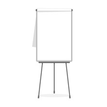 Simple Flipchart Vector Template Isolated On White.