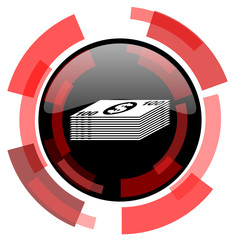 Poster - money red modern web icon
