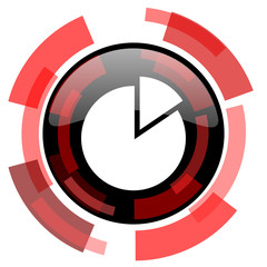 Poster - chart red modern web icon