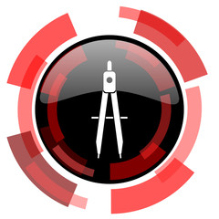 Poster - learning red modern web icon