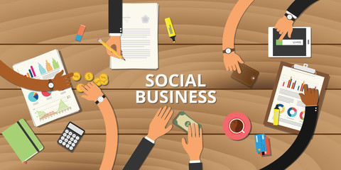 Poster - social business entrepreneurship concept graph data