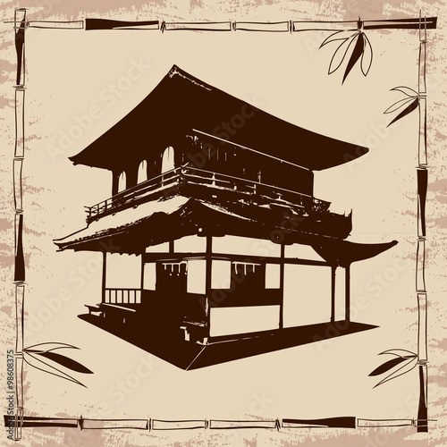 Japanese House Stock Vector | Adobe Stock