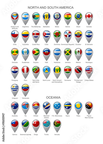 45+ North And South America Map With Flags PNG
