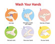6 steps of how to wash your hands with pictures

