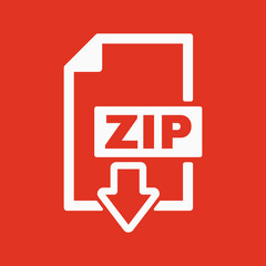 Poster - The ZIP file icon. Archive and compressed symbol