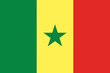 Senegal flag illustration of african country