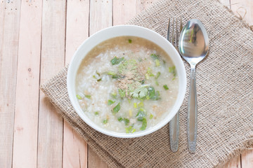 Soft-boiled rice,thai style.