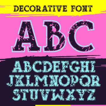 Slab serif font with contour