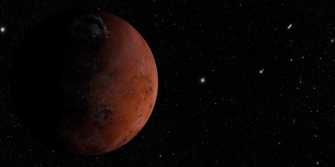 Wall Mural - the mars shot from space showing all they beauty. extremely detailed image