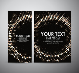 Wall Mural - Abstract gold circle shining pattern. Brochure business design template or roll up. Vector illustration