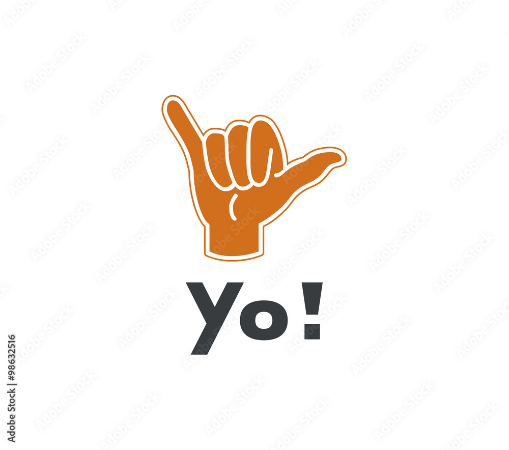 SIGNAL YO main vecteurs Stock Vector | Adobe Stock