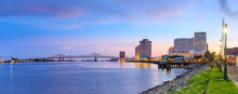 Downtown New Orleans, Louisiana And The Missisippi River