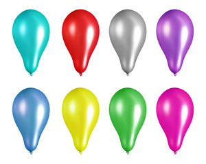 party balloons isolated on white background