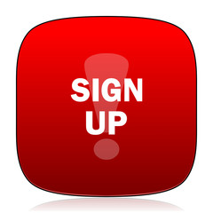 Poster - sign up icon