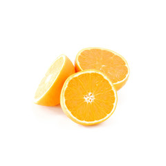 Fresh Orange fruit isolated on white background