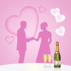 Poster - toast to the bride and groom